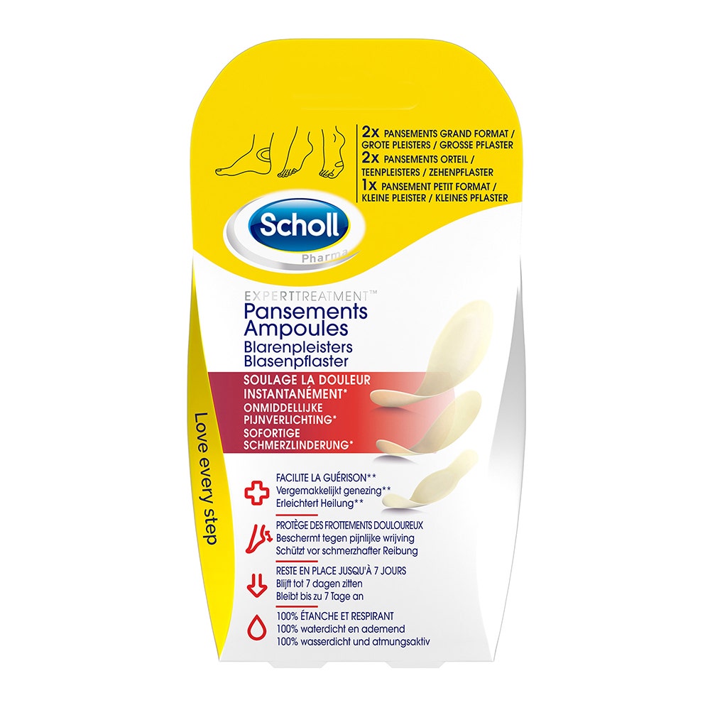 Scholl Medicazioni vesciche di diverse dimensioni Per i talloni e le dita dei piedi x5