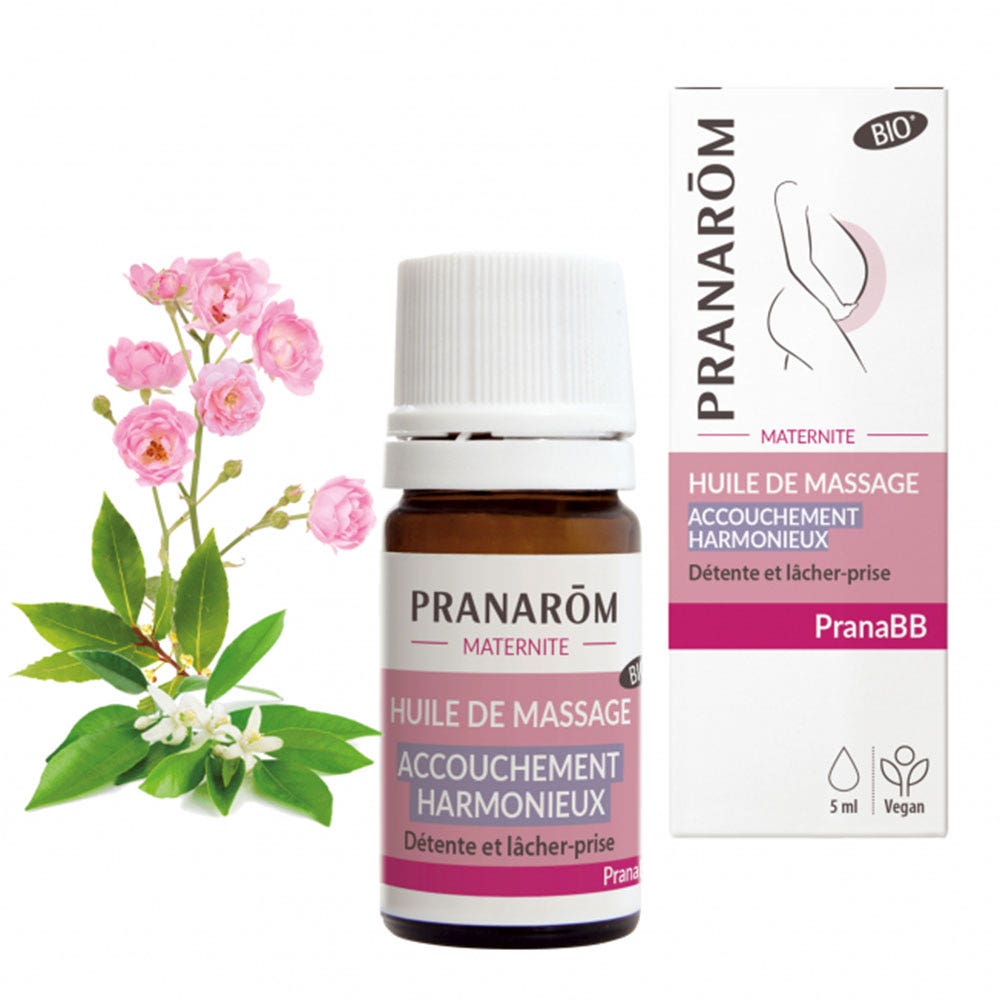 Pranarôm Pranabb Olio biologico per il massaggio del parto armonico 5ml