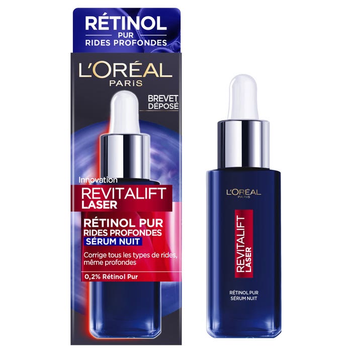 Siero notte al retinolo puro 30ML Revitalift Laser Rughe profonde L'Oréal Paris