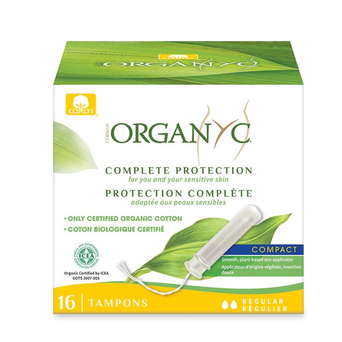 100% Cotone Organico Applicatore Pad Normale x16 Organyc