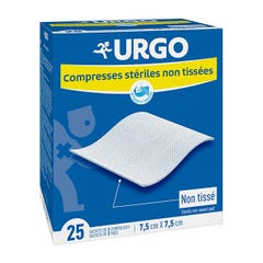 Urgo Compresse sterili in tessuto non tessuto 7,5 cm x 7,5 cm x25