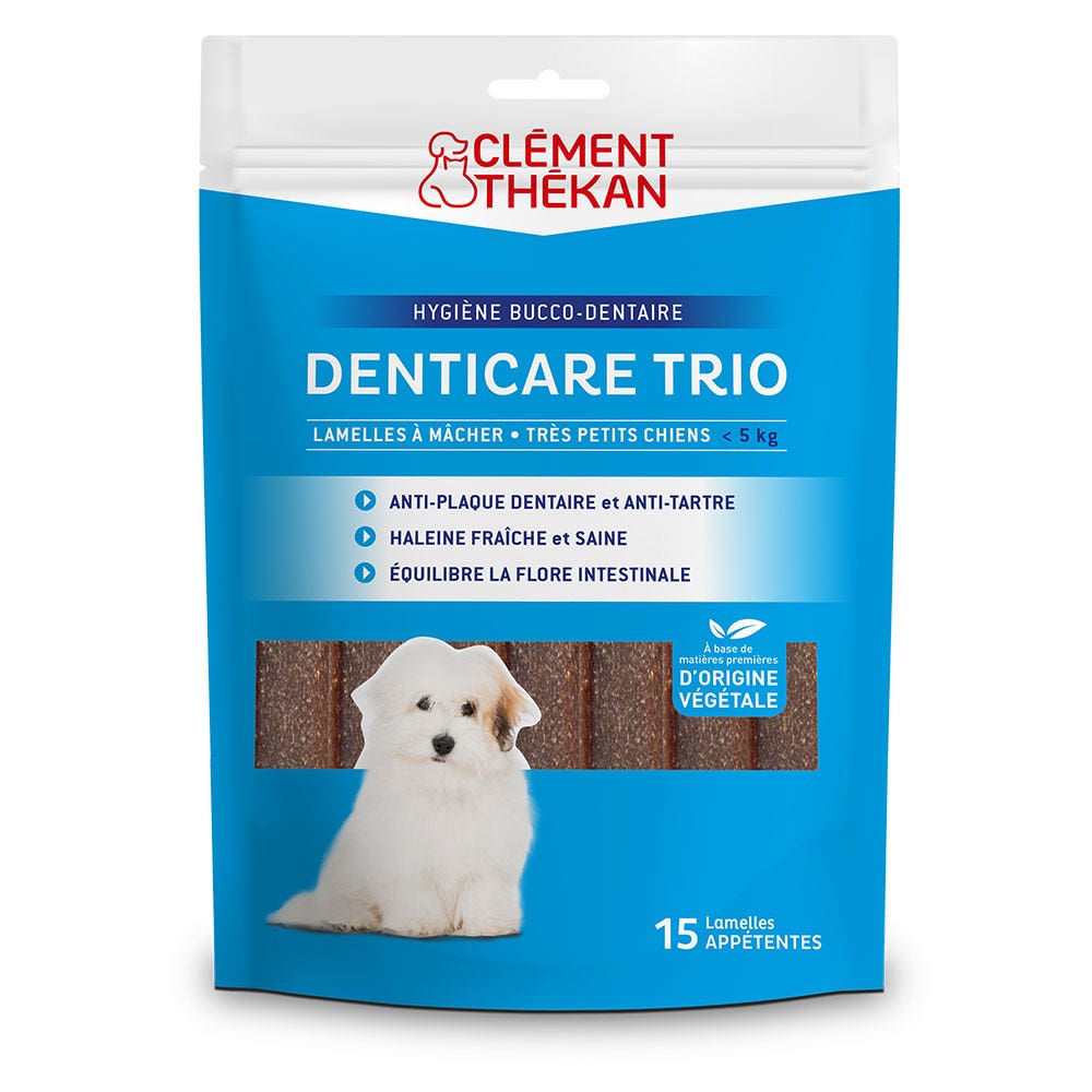 Clement-Thekan Denticare Trio Strisce masticabili per cani fino a 5 kg 15 strisce