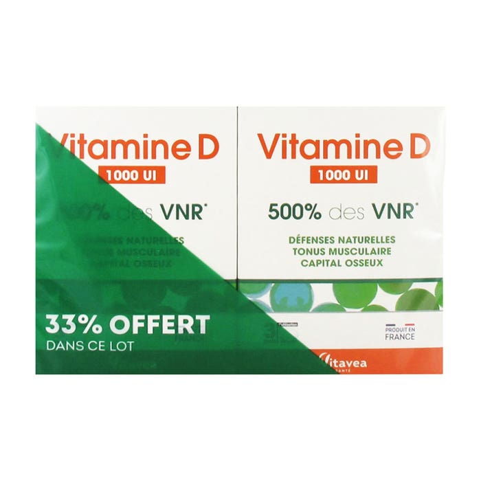 Vitamine D 500% NRV 2x90 compresse Vitavea Santé