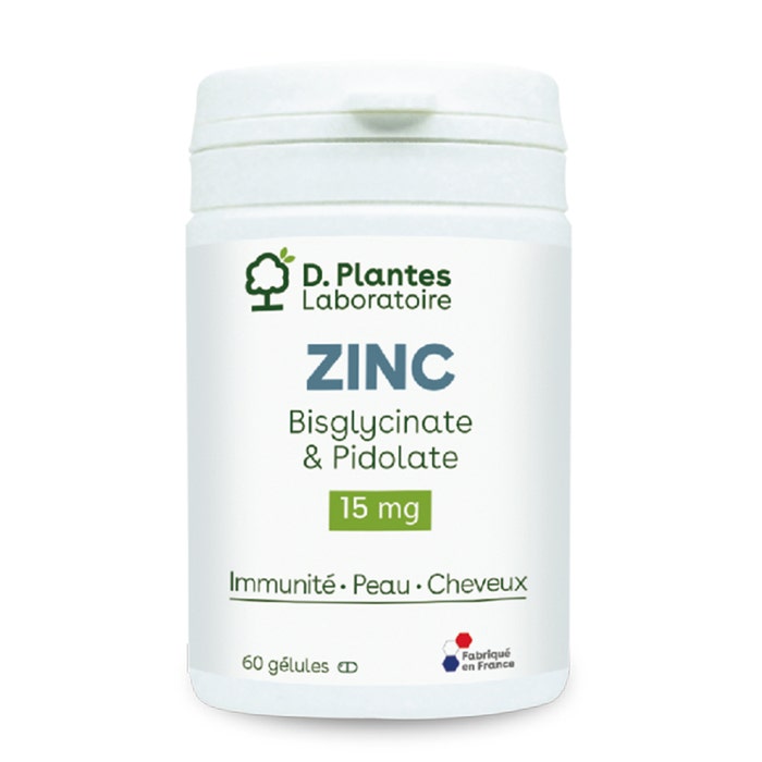 Zinco bisglicinato e pidolato 15 mg 60 capsule D. Plantes