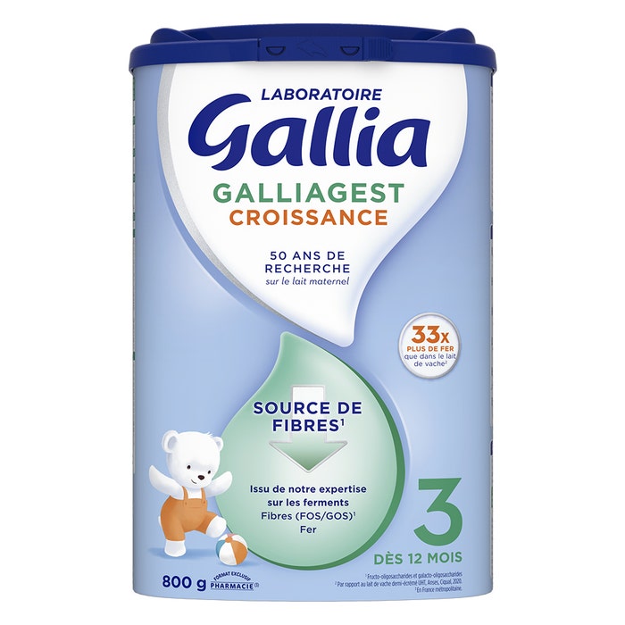 Gallia Galliages 2 Latte In Polvere 6-12 Mesi 800g Galliagest Croissance Dès 12 Mois Gallia