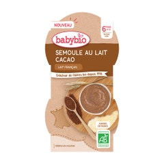 Babybio Semolino con latte vaccino al cacao 6 mesi e più 225g