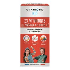 Granions Kid Sciroppo biologico 23 Vitamine Da 3 anni Assaggia Tutti Fruitti 125 ml