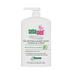 Sebamed Gel fisio-detergente all'Oliva per viso e corpo Pelle secca e sensibile 1L