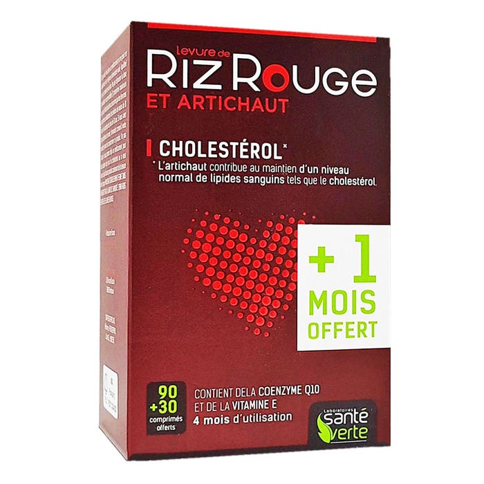 Lievito Di Riso Rosso Colesterolo 2x60 Compresse 90+30 Comprimés Cholestérol Sante Verte