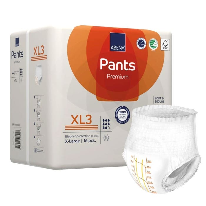 Abena Prenium Absorb + Pants XL3 incontinenza pesante x16 - Easypara