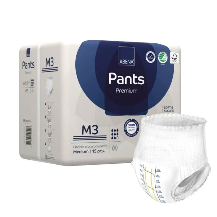 Absorb + Pants x15 Prenium M3 incontinenza pesante Notte Abena