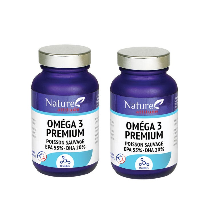 Omega 3 Premium 2x60 capsule Nature Attitude