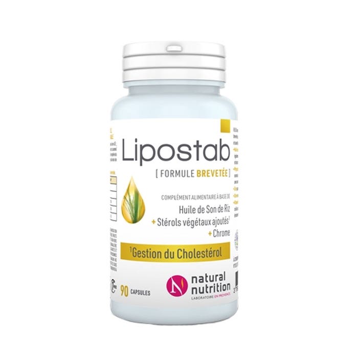 Olio di crusca di riso Lipostab 90 capsule Gestione del colesterolo Natural Nutrition