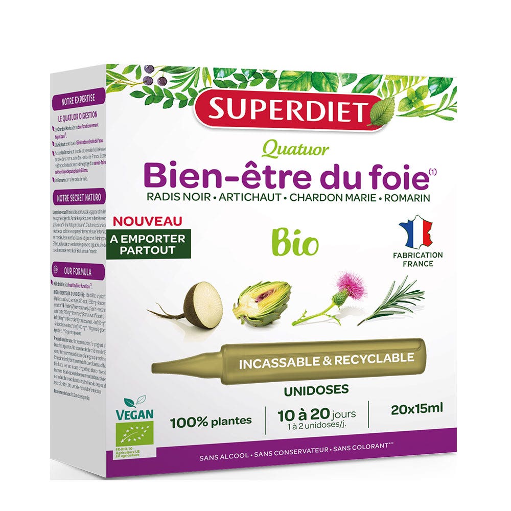 Superdiet Benessere quotidiano biologico di Quator 20 monodosi da 15 ml
