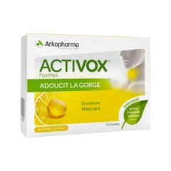 Arkopharma Activox Lenisce la gola Aroma di limone e miele 24 compresse
