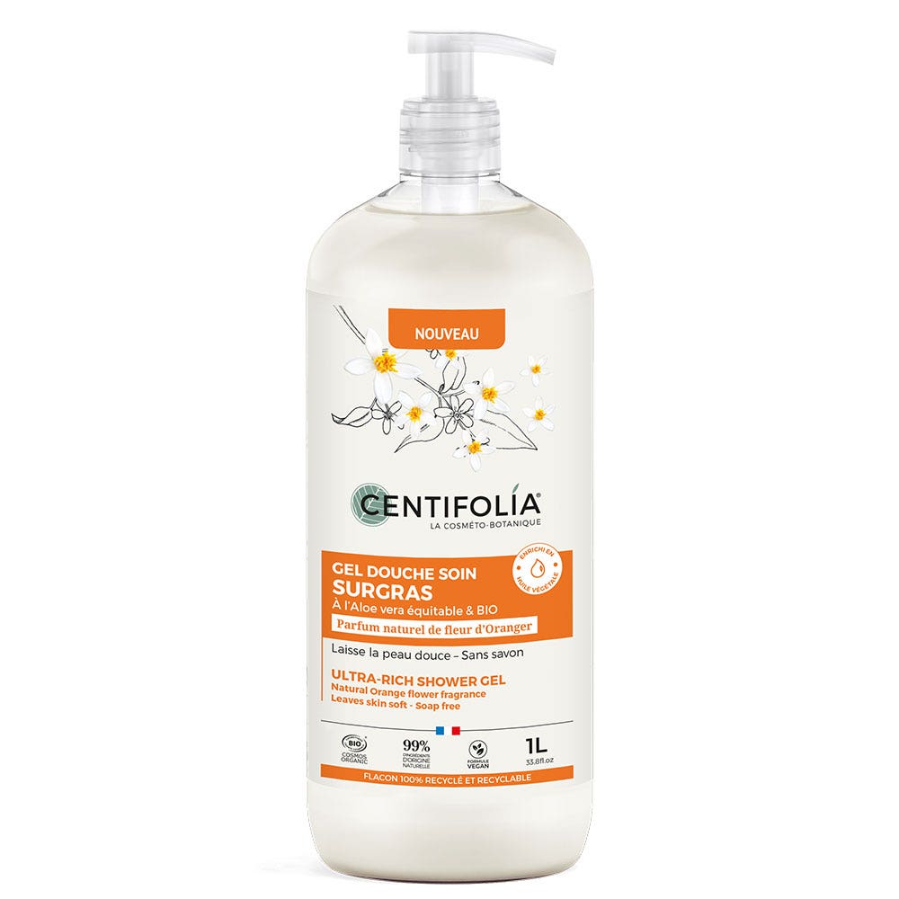Centifolia Gel doccia superingrassato ai fiori d'Arancio Bio 1l
