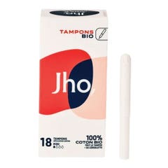 Jho Tamponi con applicatore in cartone In cotone biologico