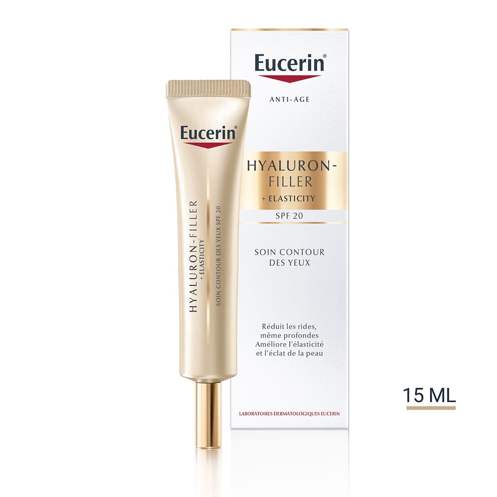 Eucerin Hyaluron-Filler + Elasticity Crema Contorno Occhi SPF15 Pelli mature 15ml