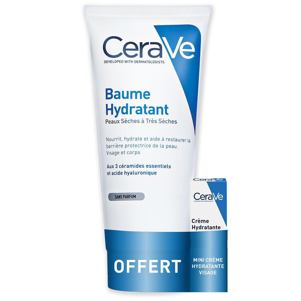 Cerave Balsamo idratante Viso e Corpo 177ml + Mini Crema idratante viso in Omaggio Pelle da secca a molto secca