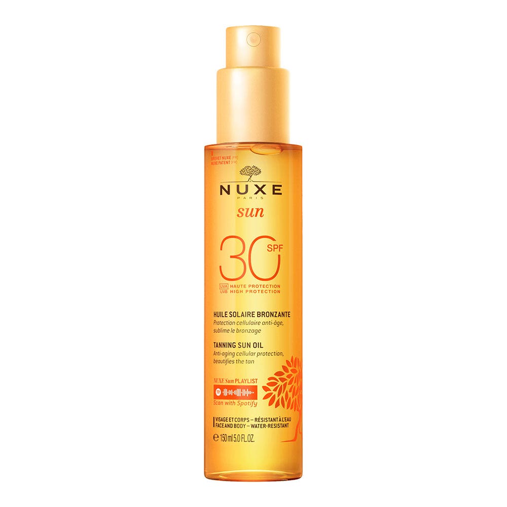 Nuxe Sun Olio solare abbronzante viso e corpo alta protezione SPF30 150ml