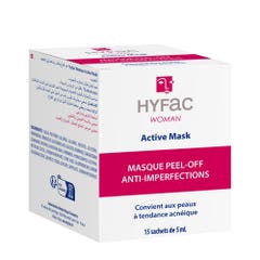 Hyfac Woman Trattamento Peel con Maschera Attiva Pelle a tendenza acneica 15 Bustine da 5 ml