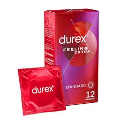 Durex Feeling Preservativi sottili ed extra lubrificati Extra x12