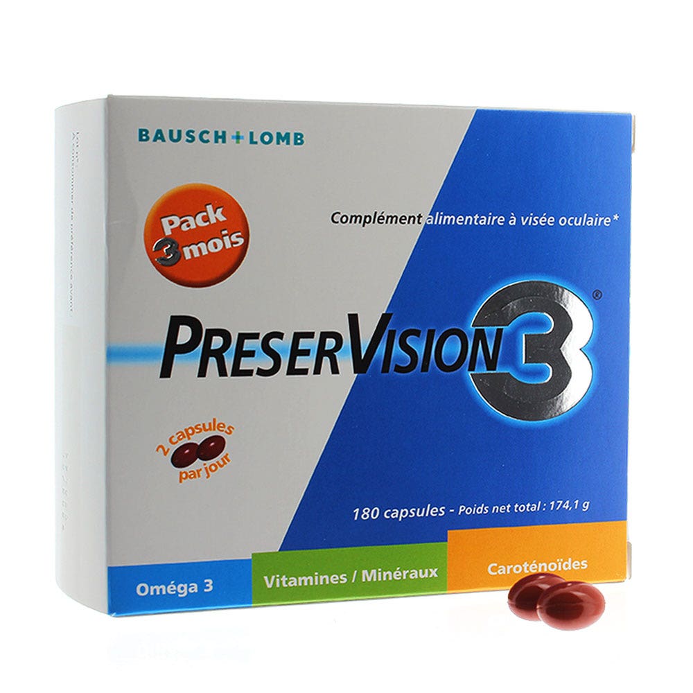 Bausch&Lomb Preservision Viso oculare per la salute degli occhi 180 Capsule