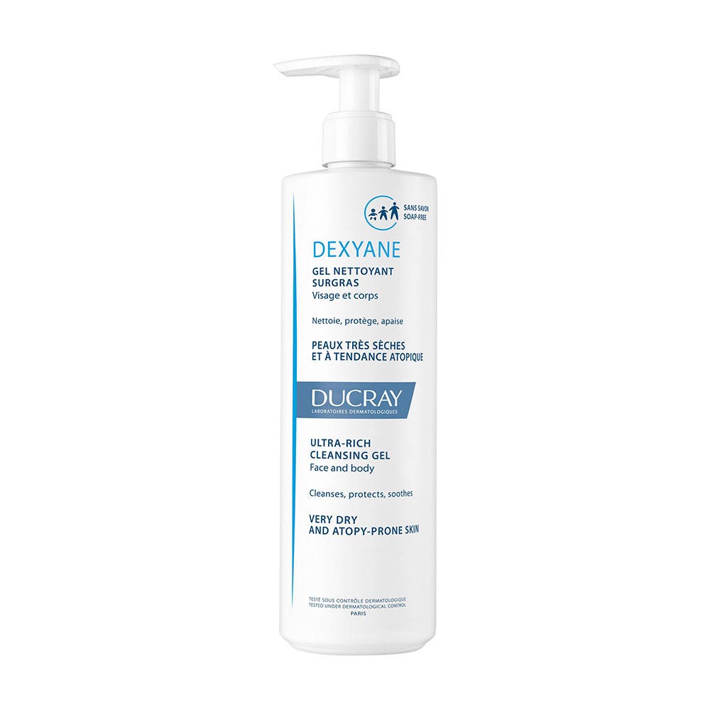 Ducray Dexyane Gel detergente surgras viso e corpo per pelli molto secche a tendenza atopica 400 ml