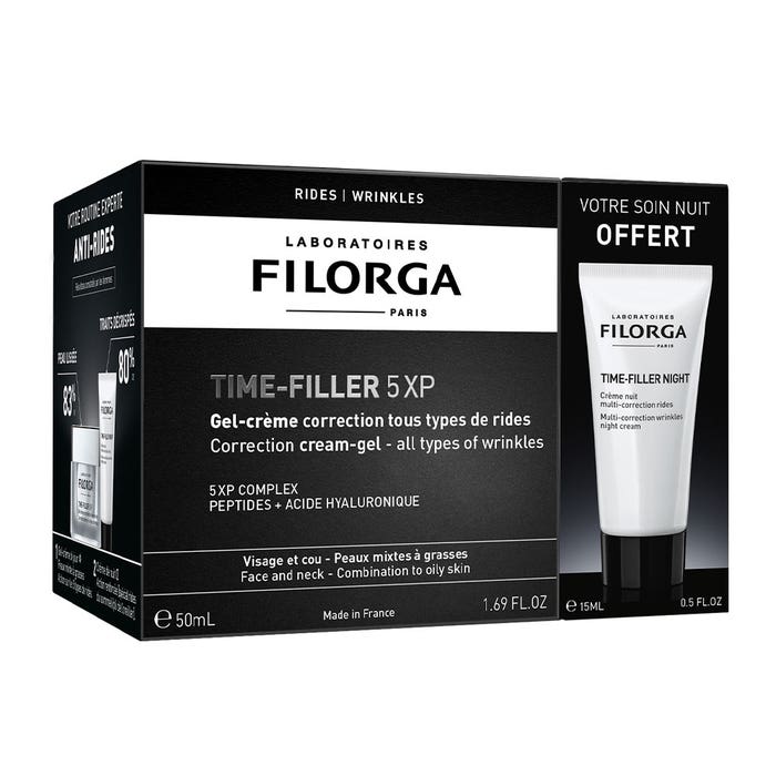 Filorga Time-Filler Set Gel-Crema 50ml + Crema Notte 15ml 5XP