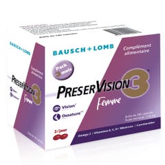 Bausch&Lomb Preservision Integratore alimentare oculare e osseo per donne 3 180 capsule