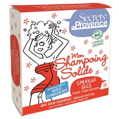 Secrets de Provence Shampoo solido per capelli secchi Argilla rossa biologica naturale 85g