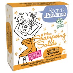 Secrets de Provence Shampoo solido all'argilla gialla naturale per Capelli normali 85g