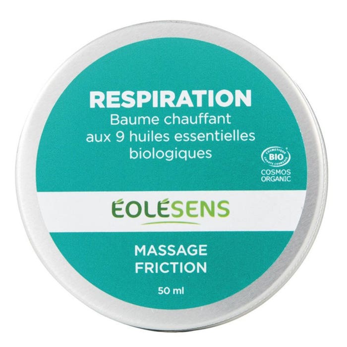 Eolesens Balsamo riscaldante per il respiro Con 9 Oli Essenziali Biologici 50ml