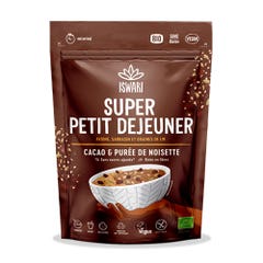 Iswari Super Petit Déjeuner Super colazione Purea di cacao e nocciole biologiche 360g