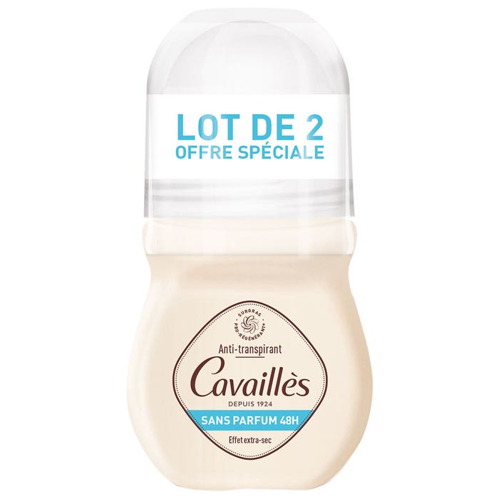 Rogé Cavaillès Absorb + Deodorante Roll-on Senza profumo 48h 2x50ml
