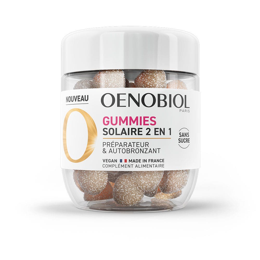 Oenobiol Protezione solare 2in1 Preparatore e autoabbronzante 60 Gomme
