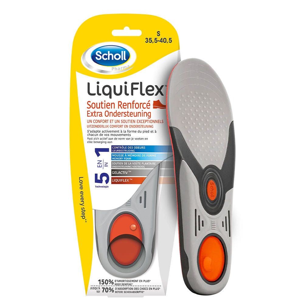 Scholl LiquiFlex Solette di sostegno rinforzate per uomo Taglia 41 46 5 Easypara