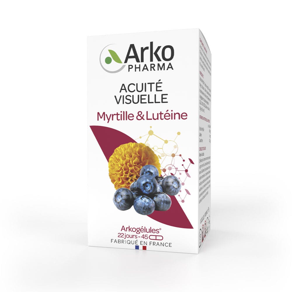 Arkopharma Arkocapsule Integratore alimentare Mirtillo e Luteina 45 Capsule