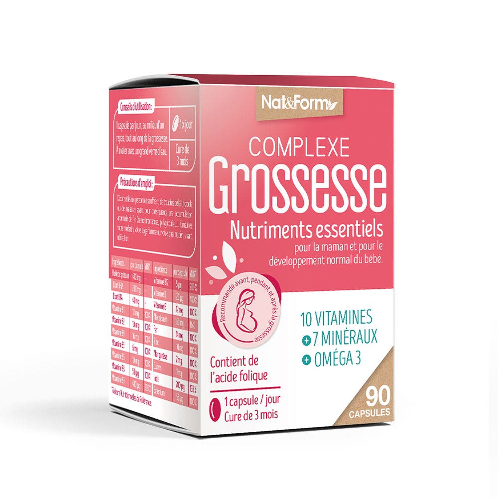 Nat&Form Complesso di gravidanza Nutrienti essenziali 90 Capsule