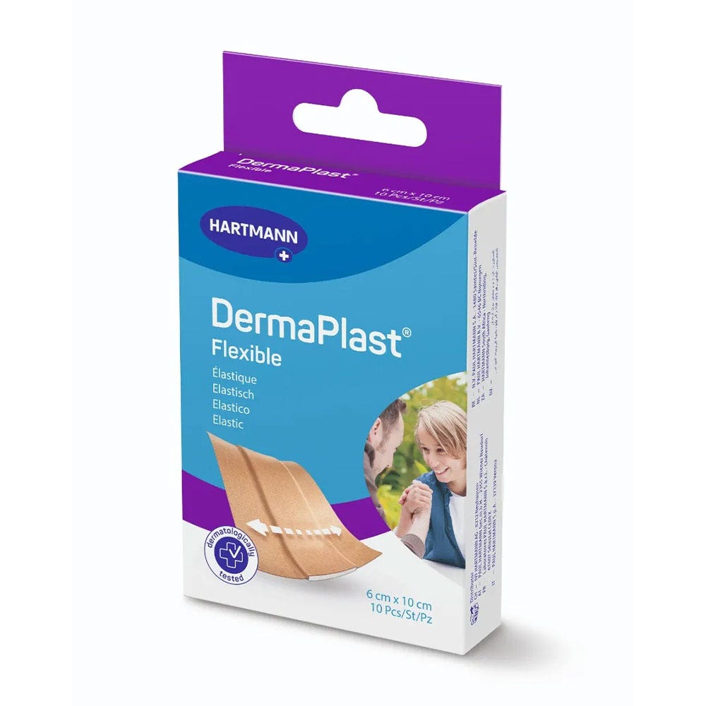 Hartmann Dermaplast Medicazioni elastiche flessibili 6x10cm Piccole ferite x10