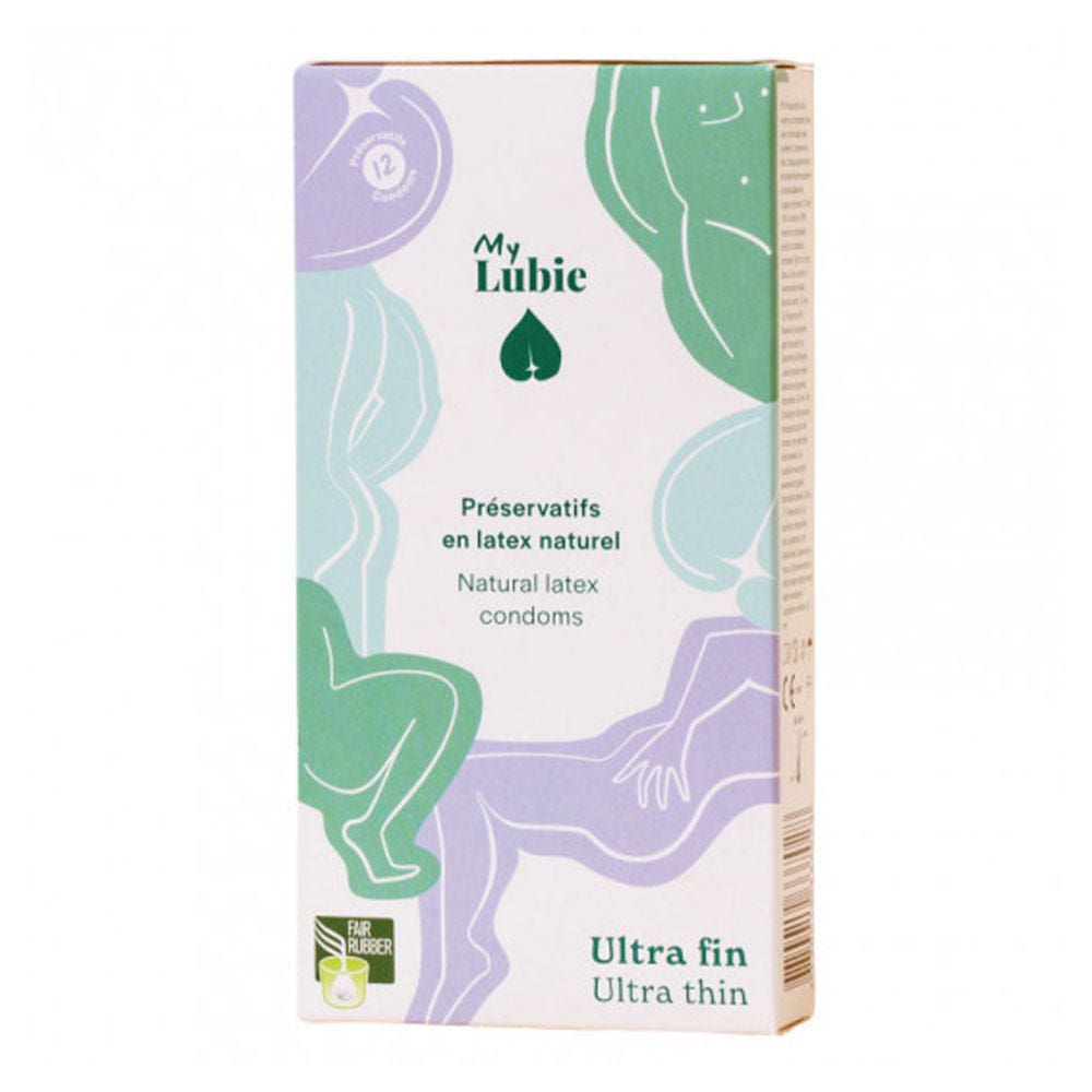 My Lubie Preservativi di dimensioni standard Lattice naturale Ultra Fine x12