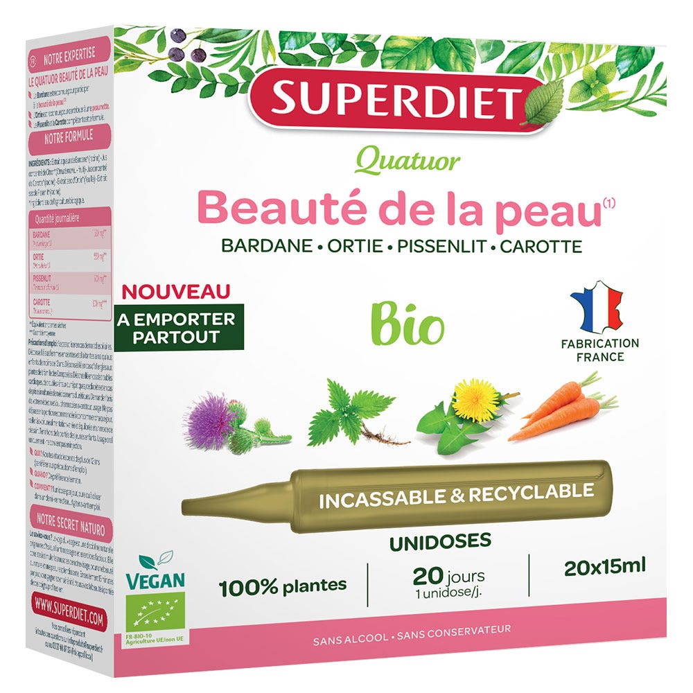 Superdiet Quatuor Bellezza della Pelle Bio 20 lampadine
