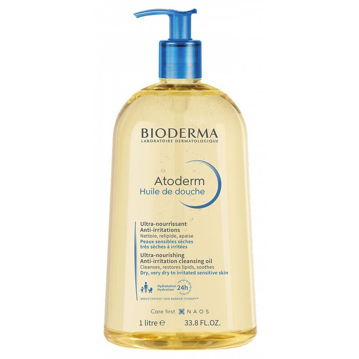 Bioderma Atoderm Olio Detergente Ultra Nutriente Anti-irritazioni Pelli sensibile, molto secca o atopica 1L