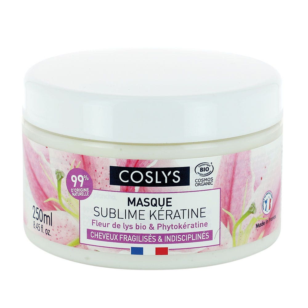 Coslys Maschera biologica Keratin Sublime Capelli fragili e disciplinati 150 ml
