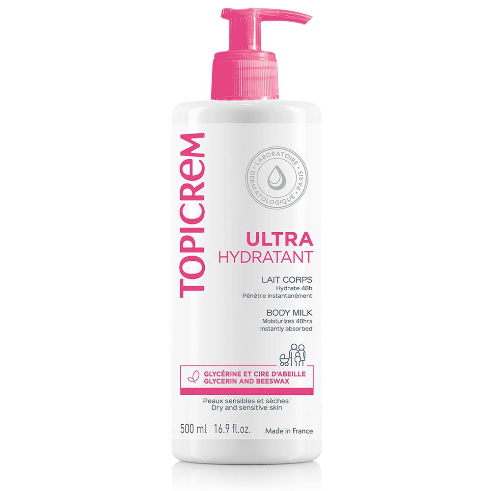 Topicrem Ultra-Hydratant Latte Corpo Ultra-Idratante Pelli Sensibili e Secche Peaux Sensibles Et Seches 500ml