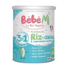 La Mandorle Bébé M Proteine del Riso + Cereali e Integratori naturali Bio Dai 10 mesi 600g