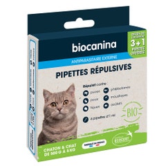 Biocanina Pipetta repellente per Gatto 3 pipette + 1 in omaggio