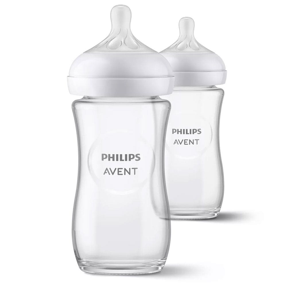 Avent Natural Response Biberon in vetro a partire da 3 mesi a 6 mesi 2 x 240 ml