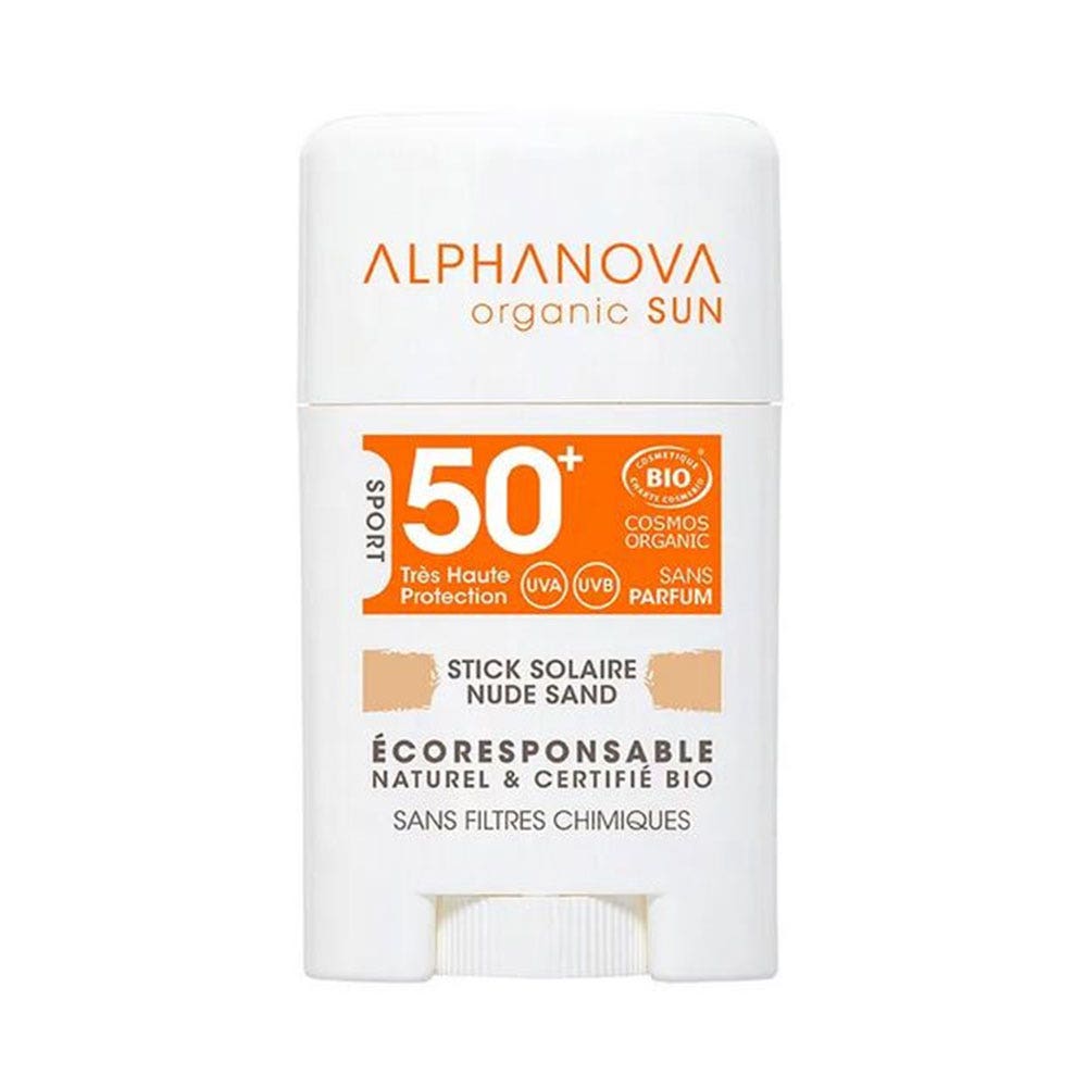 Alphanova Sun Stick solare biologico Spf50+ viso Beige naturale 12g