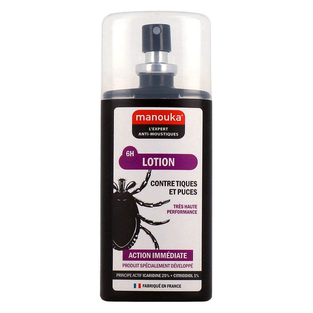 Manouka Lozione anti-zecche e pulci Azione immediata 75 ml